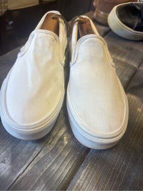 Womens vans  White Slip-On Canvasy Shoes